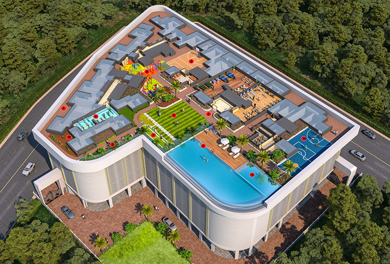 Terrace Floor Leisure at Gami Bianca Dronagiri